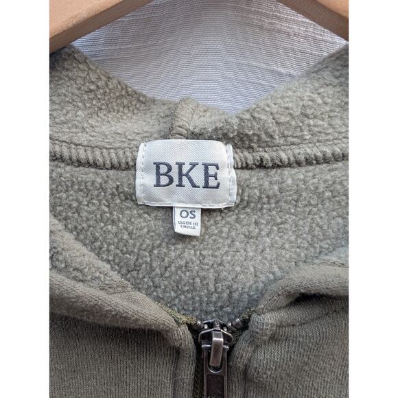 Buckle Bke Women's Fleece Full Zip Hoodie One Size Deep Lichen Green Soft Luxe - Picture 2 of 7
